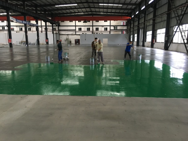 龙泉驿区中联重工环氧薄涂地坪翻新案例